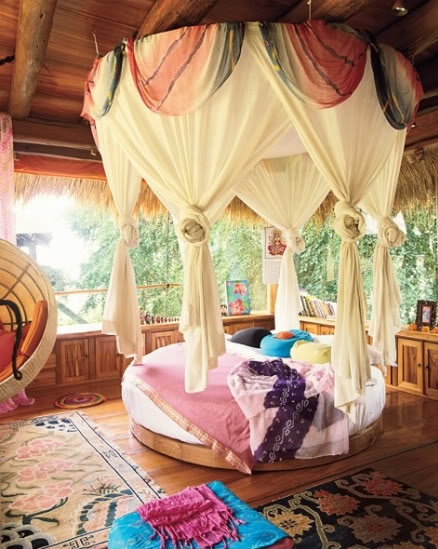 Romantic canopy interior