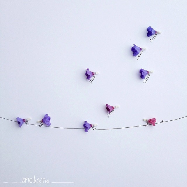 Little monster botanical scene