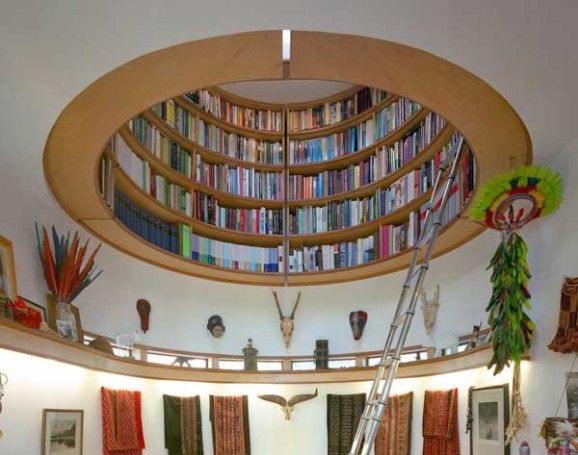 Living room bookcase design