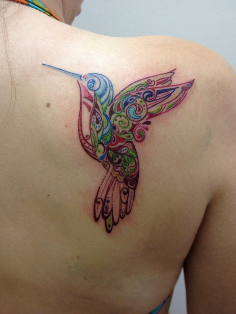 Hummingbird tattoo idea 14