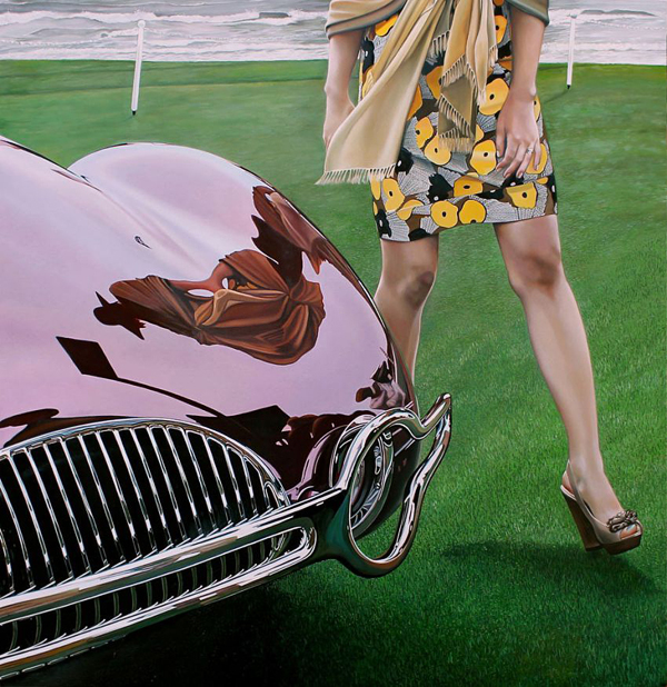 Classic automobile painting by Cheryl Kelley