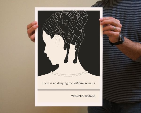 Literary quote poster illustration by Evan Robertson