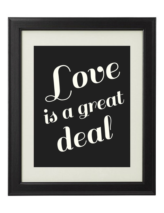 Tall framed romantic quote
