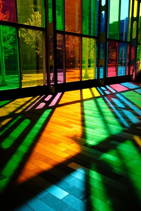 Vertical stained-glass composition