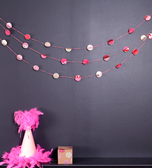 3D paper dot garland
