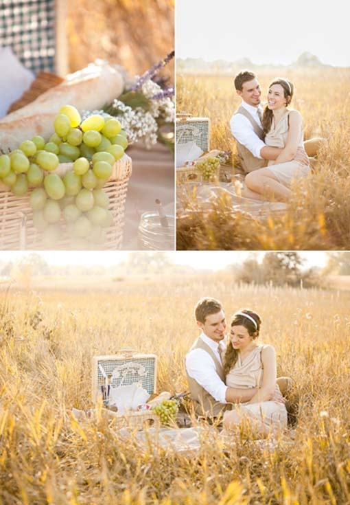 Picnic basket and couple details
