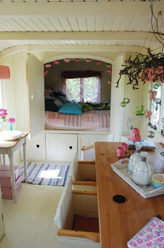 Dreamy caravan interior detail