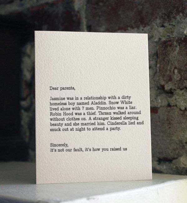 Sarcastic Dear Blank card