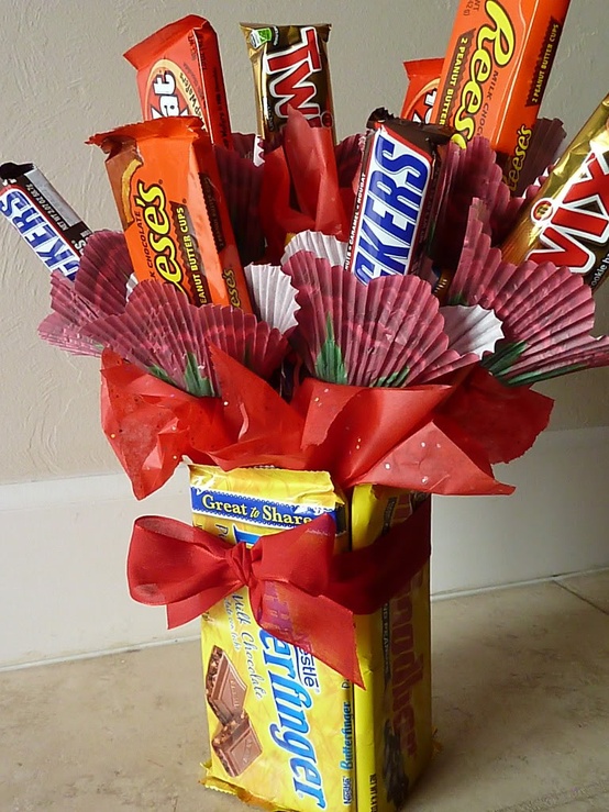 DIY sweet bouquet Valentine gift