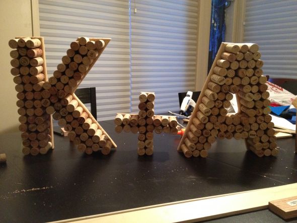 Wine cork coaster craft