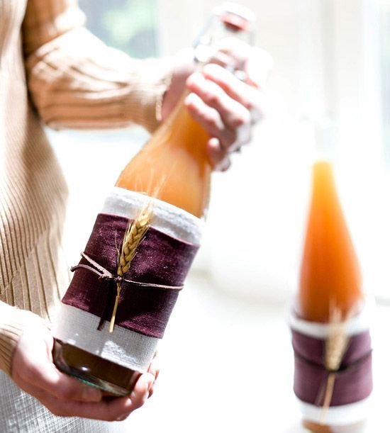 Knit wine bottle cozy
