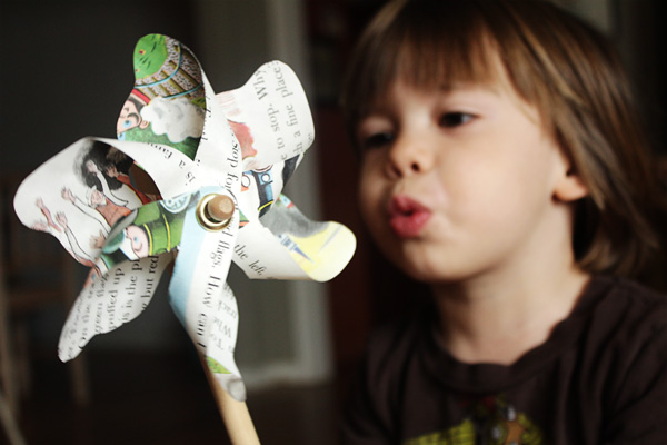 DIY paper pinwheel