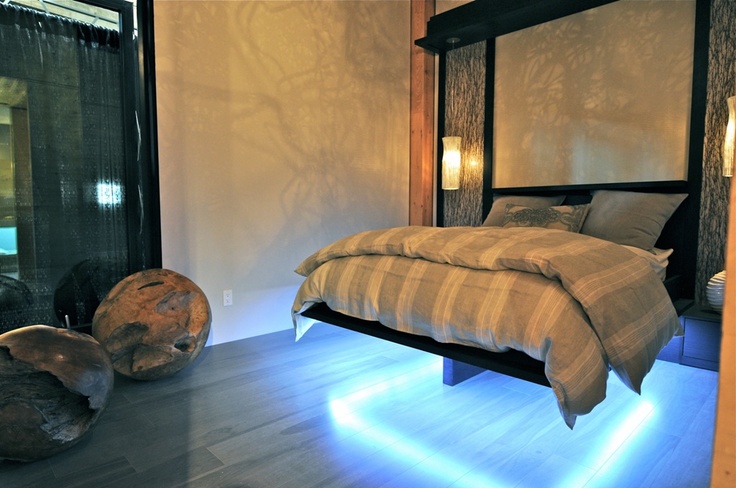 Contemporary floating bed design