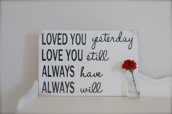 Wide romantic typography for walls