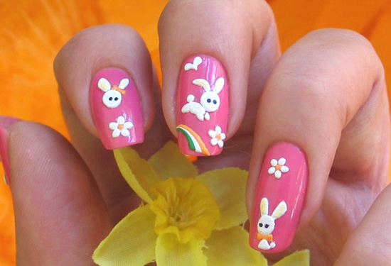 Cute Easter nail art motifs