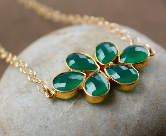 Emerald green fashion flat lay
