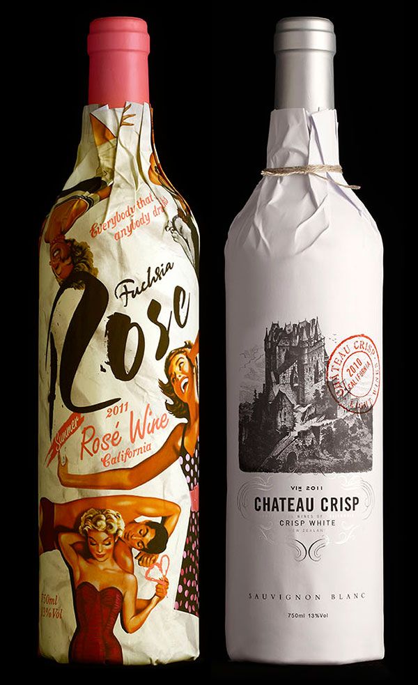 Paint drip wine bottle