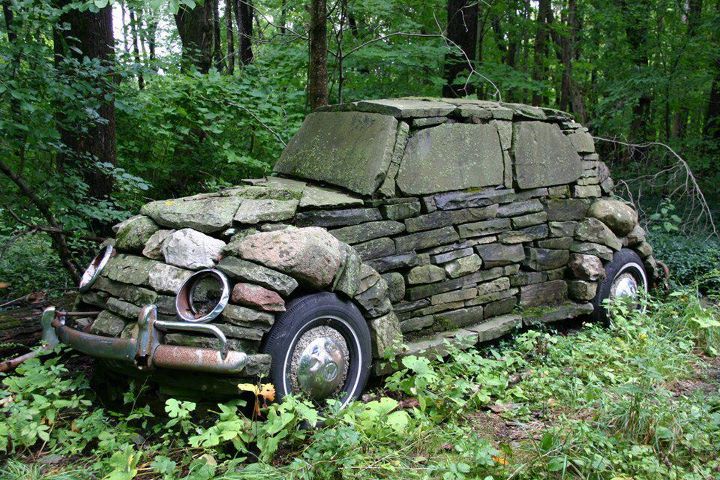 Stone garden feature