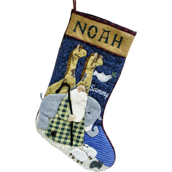 Christmas Biblical Noah Christmas Stocking