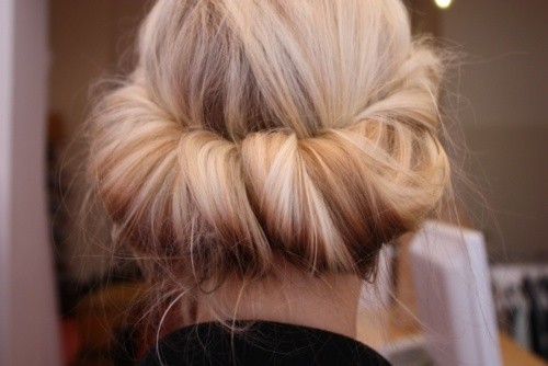 Romantic braided updo detail