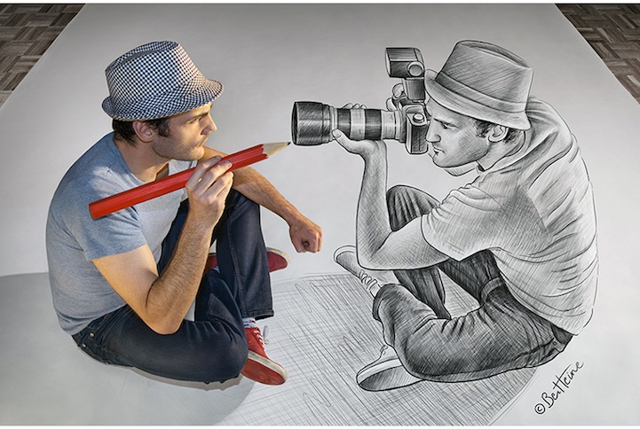 Ben Heine Pencil Vs Camera final frame