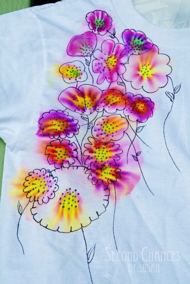 Tie-dye camp craft shirts
