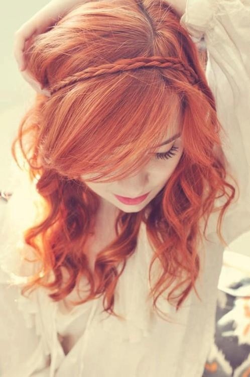 Romantic red hair braid