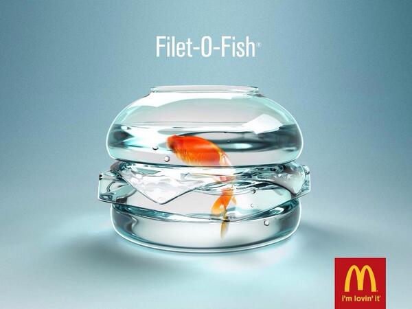 Ad using physical placement creatively