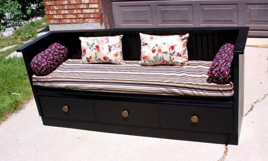 Completed bench from old dresser