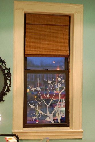 Decorated office window