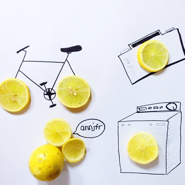 Ann Jaafar doodle with everyday object