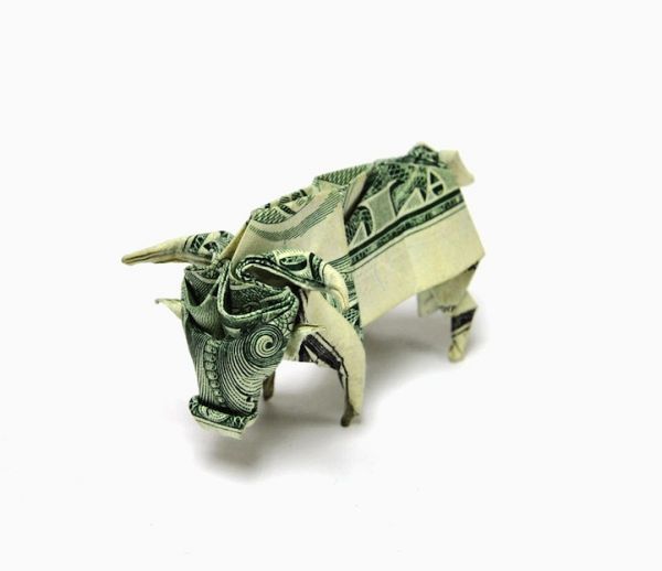 Dollar bill origami by Won Park