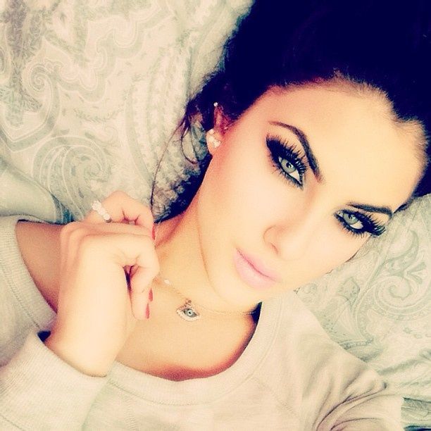 Plum and berry eye makeup