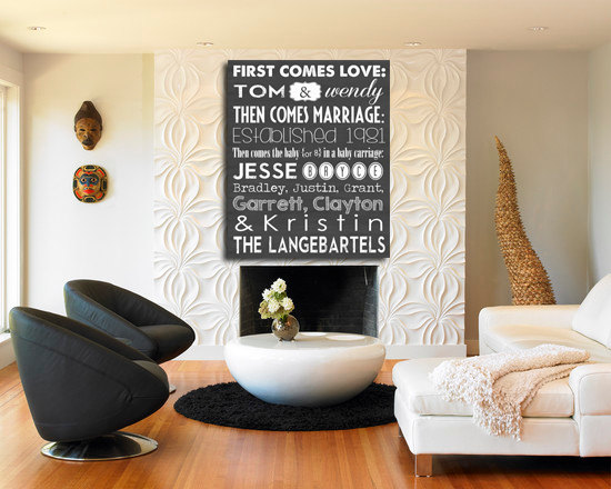 Love quote print in warm interior light