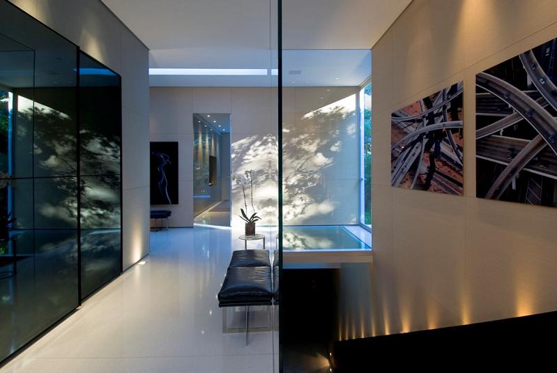 Glass Pavilion living area daylight