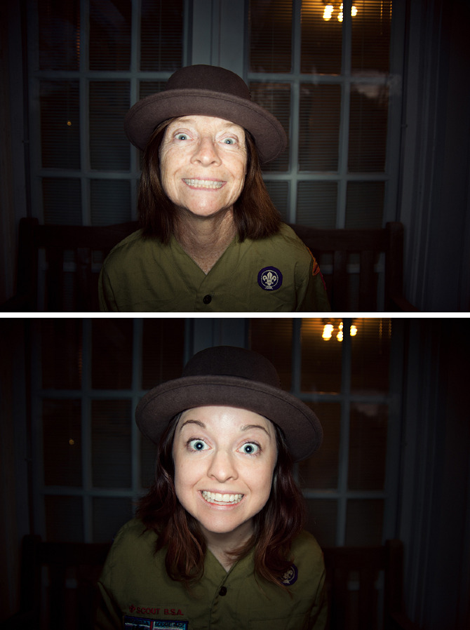 Mother and daughter photography project pose
