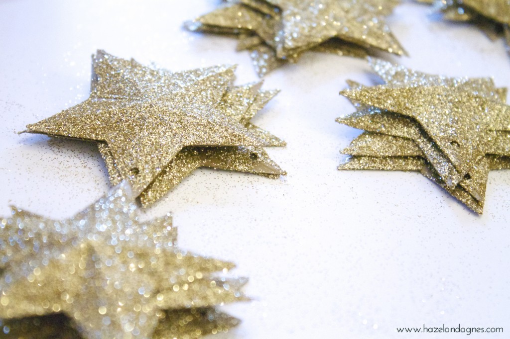 glitter star garland