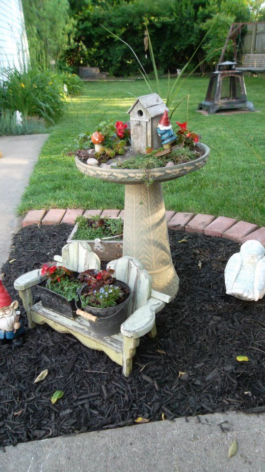Detailed fairy garden model