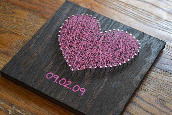 Valentine's Day heart string art