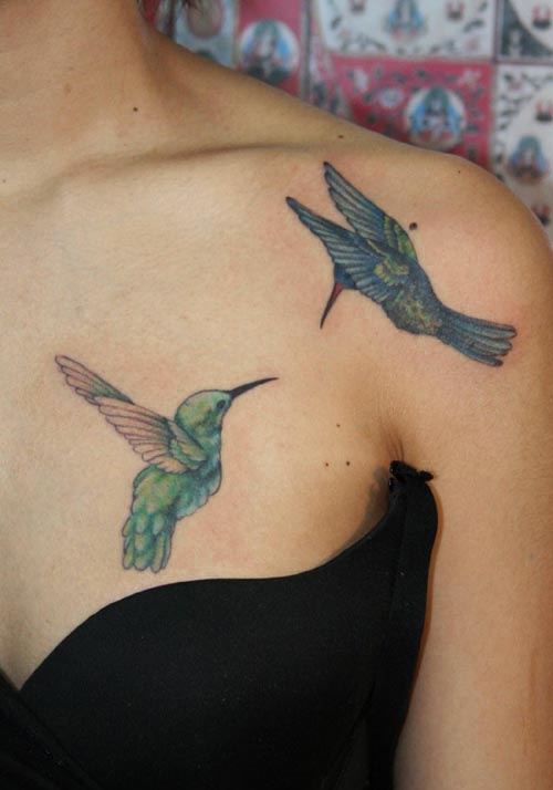 Hummingbird tattoo idea 11
