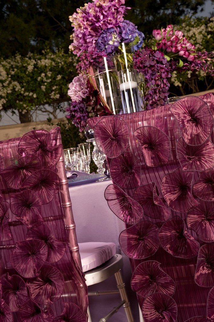 Romantic floral chair décor
