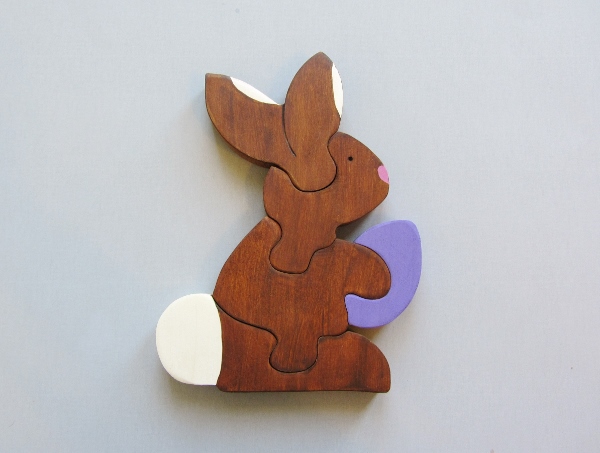 Wooden bunny puzzle