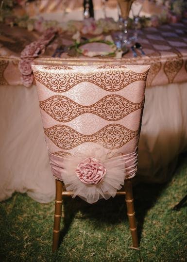 Finished wedding chair decoration