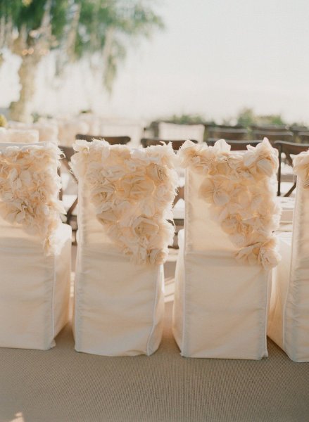 Decorative wedding chair back