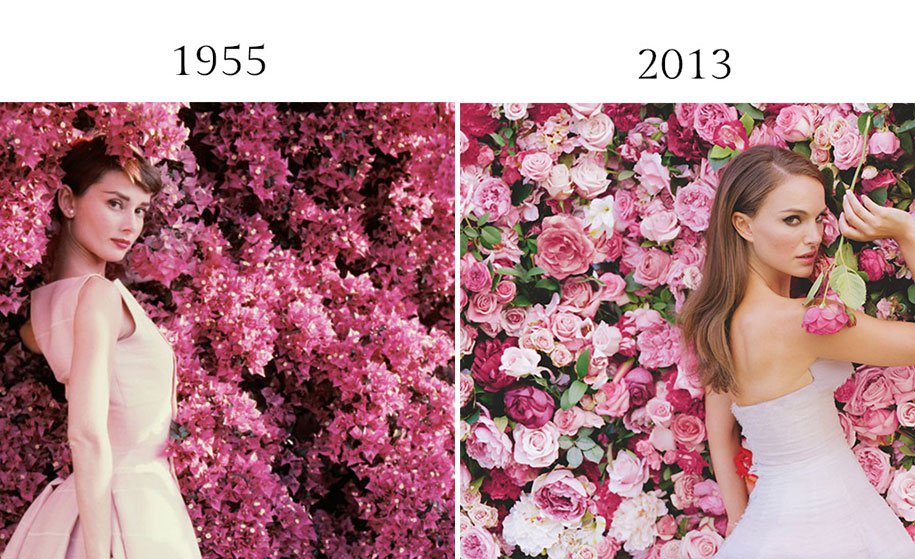 Fashion photography pairing highlighting silhouette recycling