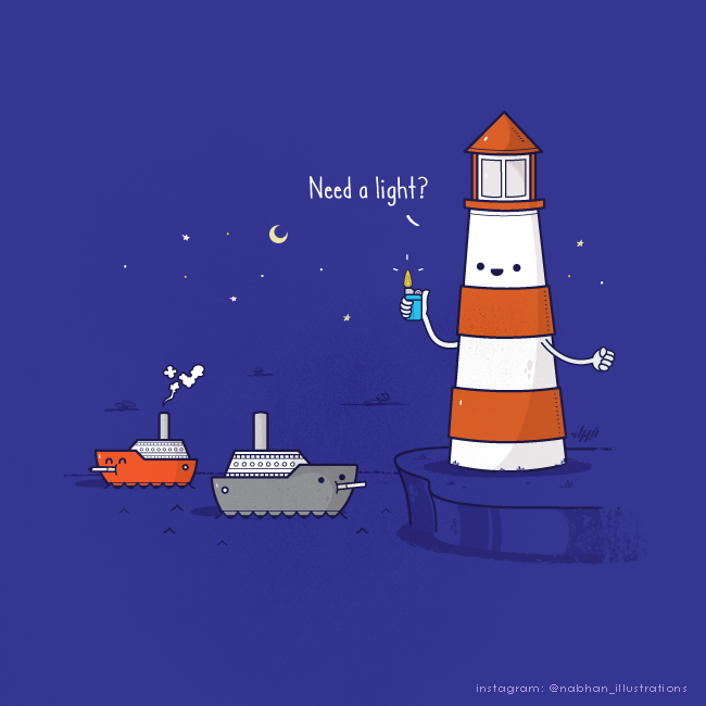 Lighthouse offering a light to ships