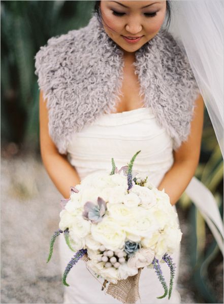 Bridal shrug for sleeveless winter gowns