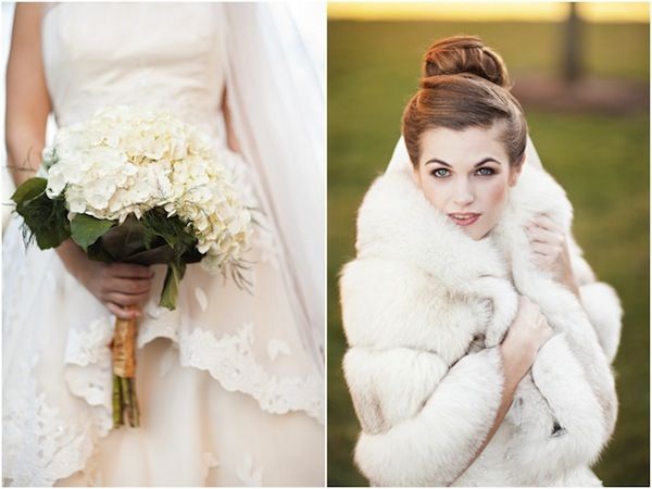 Soft bridal shrug in natural light