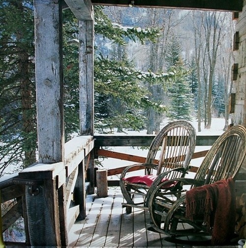 Winter window view
