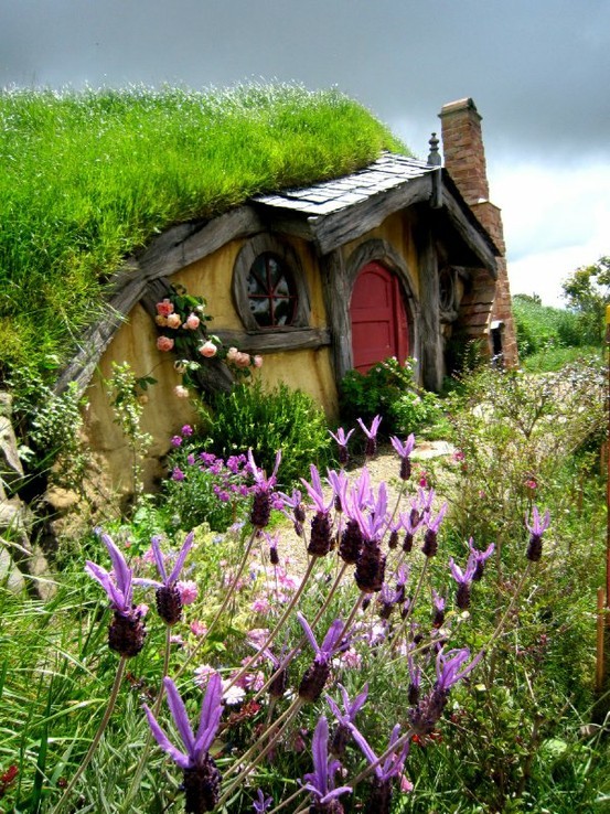 Hillside hobbit hole dwelling